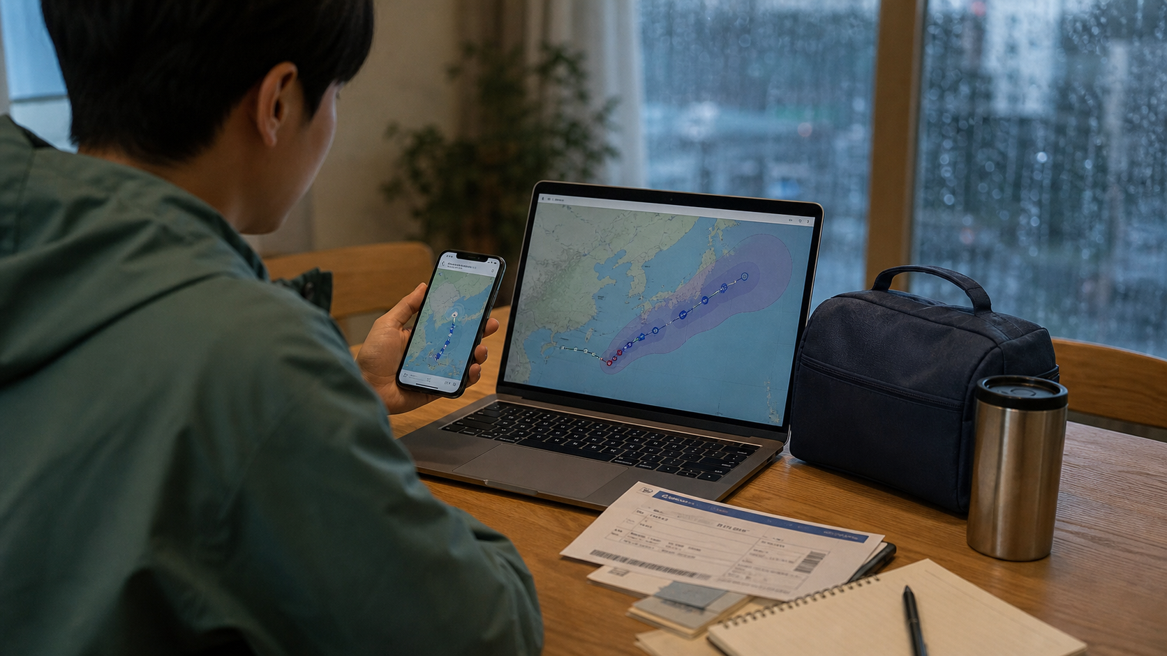 제15호 태풍 찬홈 8월 8일 16시30분 통보문, 주말 항공·여객선 체크